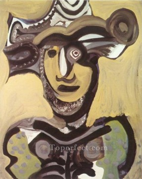 Famous Abstract Painting - Buste de mousquetaire 1972 Cubism